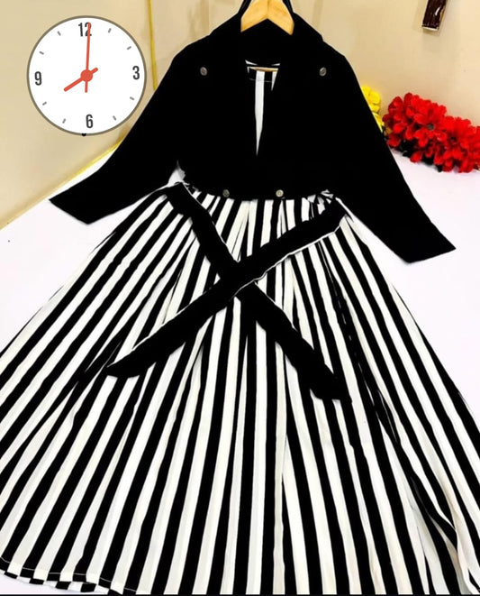 Silk Zebra Printed Maxi With Cotton Seperate Winter Collection