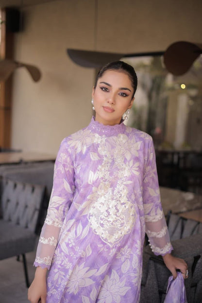 03PCS UNSTITCHED SUIT FABRIC Digtal printed lawn